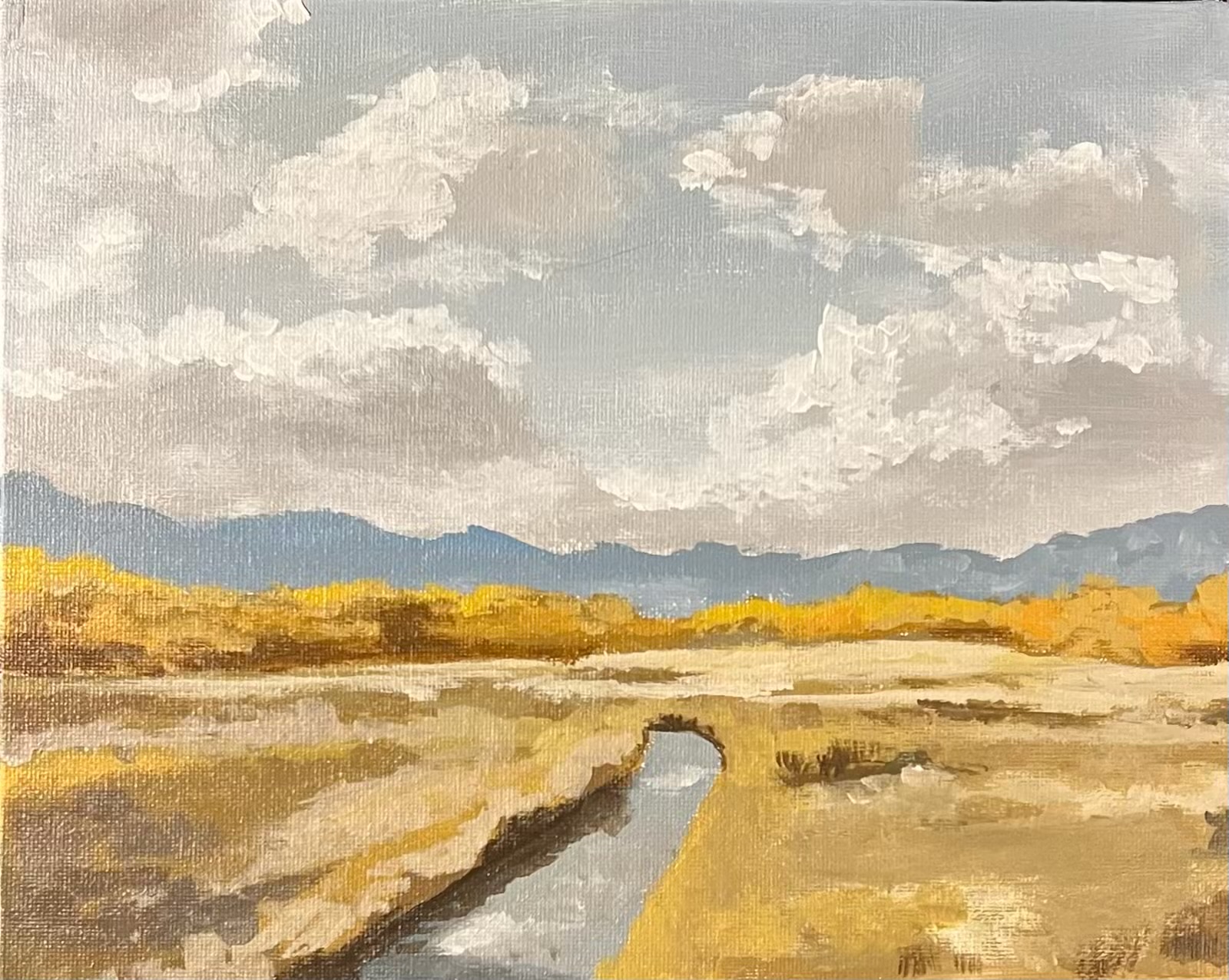 Golden Marsh — Acrylic on canvas board