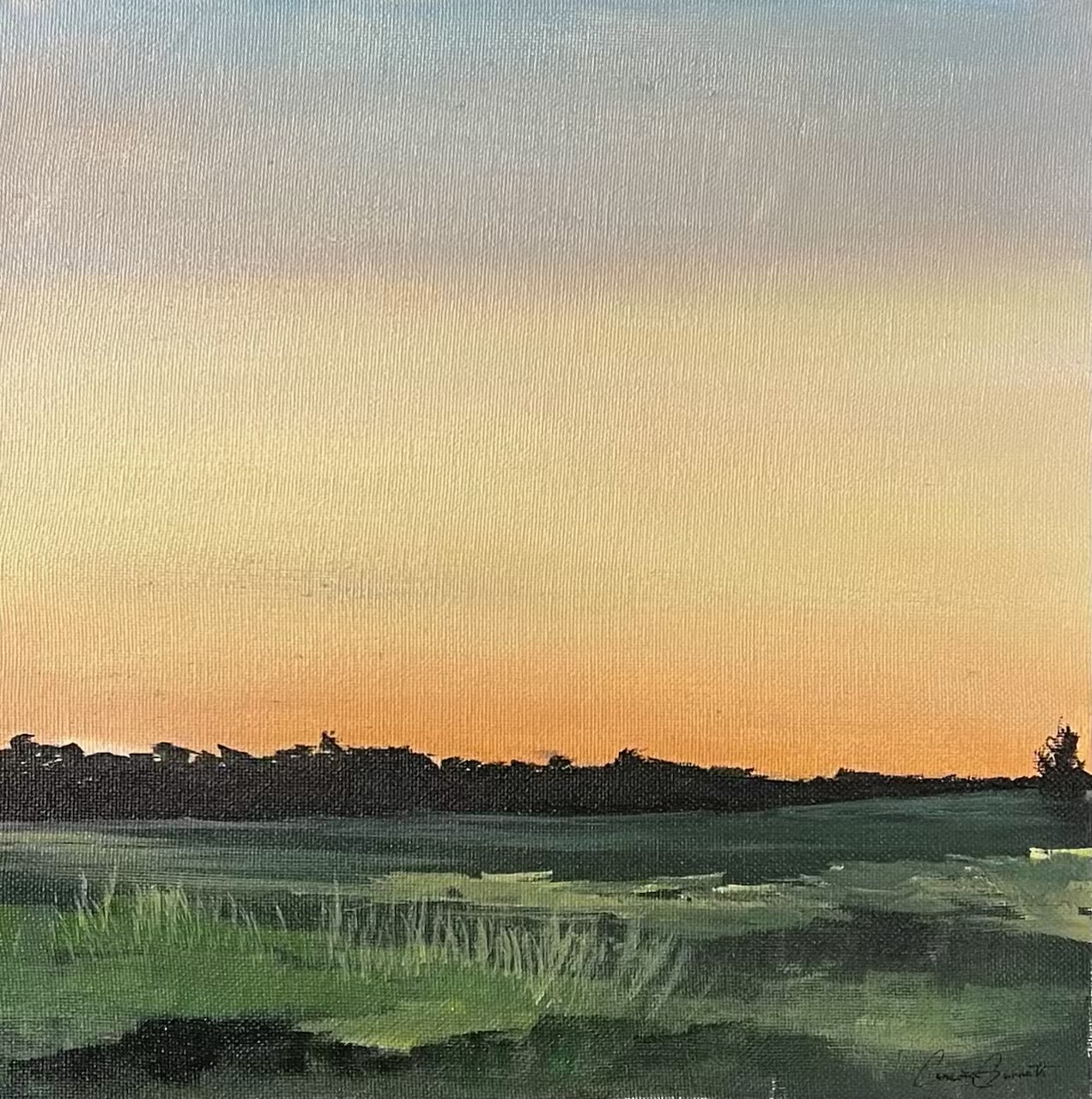 Meadow at Sundown — Acrylic on canvas